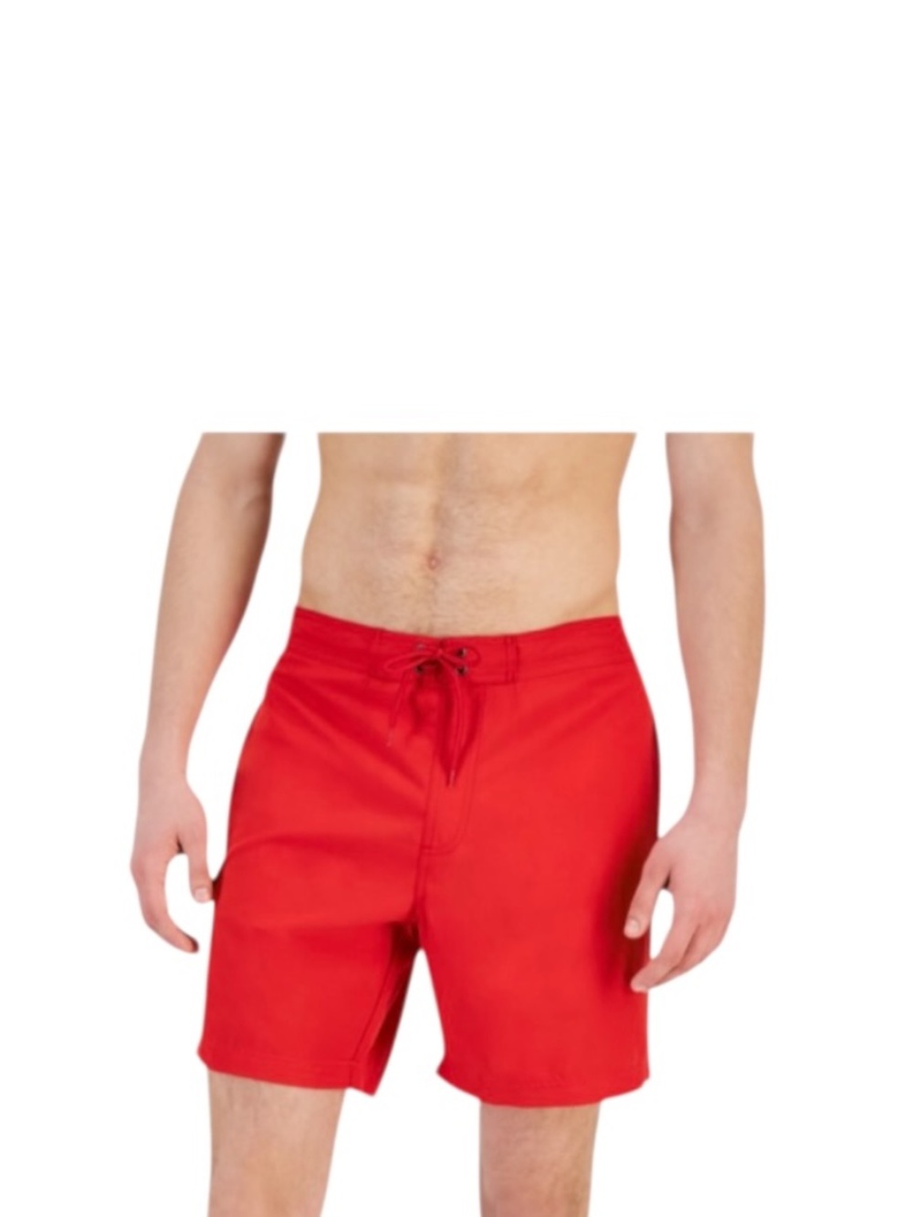 Club Room Men's Solid Quick-Dry 7" E-Board Shorts, Fire Size M -NWT